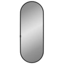 vægspejl 40x15 cm oval sort