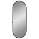 vægspejl 40x15 cm oval sort