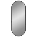vægspejl 50x20 cm oval sort