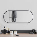 vægspejl 60x25 cm oval sort
