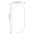 vægspejl 70x30 cm oval sort