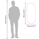 vægspejl 100x45 cm oval sort
