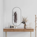 vægspejl 100x45 cm oval sort