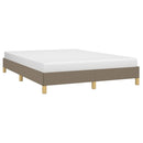 sengeramme uden madras 140x190 cm stof gråbrun