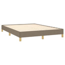 sengeramme uden madras 140x190 cm stof gråbrun