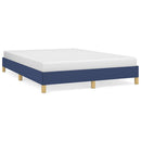 sengeramme uden madras 140x190 cm stof blå