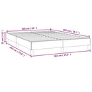 sengeramme uden madras 160x200 cm stof sort