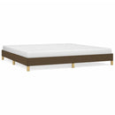 sengeramme uden madras 200x200 cm stof mørkebrun