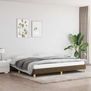 sengeramme uden madras 200x200 cm stof mørkebrun