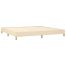sengeramme uden madras 200x200 cm stof cremefarvet