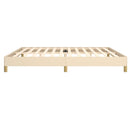 sengeramme uden madras 200x200 cm stof cremefarvet