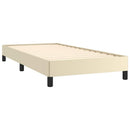 sengeramme 80x200 cm kunstlæder cremefarvet