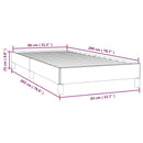 sengeramme 80x200 cm kunstlæder cremefarvet