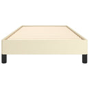 sengeramme 90x200 cm kunstlæder cremefarvet