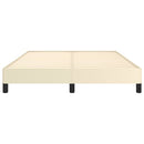 sengeramme 140x200 cm kunstlæder cremefarvet