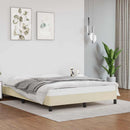 sengeramme 140x200 cm kunstlæder cremefarvet