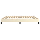 sengeramme 160x200 cm kunstlæder cremefarvet