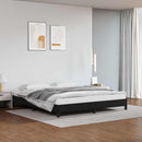 sengeramme 180x200 cm kunstlæder sort