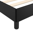 sengeramme 200x200 cm kunstlæder sort