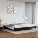 sengeramme 200x200 cm kunstlæder sort