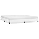 sengeramme 200x200 cm kunstlæder hvid