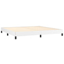 sengeramme 200x200 cm kunstlæder hvid