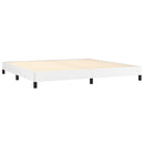 sengeramme 200x200 cm kunstlæder hvid