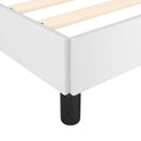 sengeramme 200x200 cm kunstlæder hvid