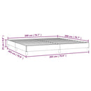 sengeramme 200x200 cm kunstlæder hvid