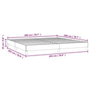 sengeramme 200x200 cm kunstlæder hvid
