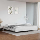 sengeramme 200x200 cm kunstlæder hvid
