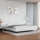 sengeramme 200x200 cm kunstlæder hvid
