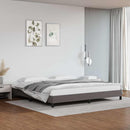 sengeramme 200x200 cm kunstlæder grå