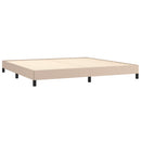 sengeramme 200x200 cm kunstlæder cappuccinofarvet