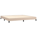 sengeramme 200x200 cm kunstlæder cappuccinofarvet