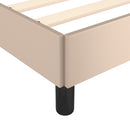 sengeramme 200x200 cm kunstlæder cappuccinofarvet