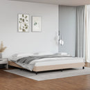 sengeramme 200x200 cm kunstlæder cappuccinofarvet