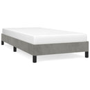 Sengeramme uden madras Lysegrå 80x200 cm Fløjl