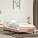 sengeramme 90x190 cm fløjl pink