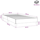 Sengeramme uden madras Sort 100x200 cm Fløjl