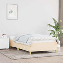 sengeramme uden madras 80x200 cm stof cremefarvet