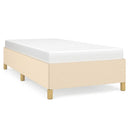 sengeramme uden madras 90x190 cm stof cremefarvet