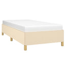 sengeramme uden madras 90x190 cm stof cremefarvet