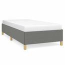 Sengeramme uden madras Mørkegrå 90x200 cm Stof