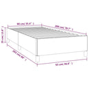 sengeramme uden madras 90x200 cm stof cremefarvet