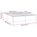 sengeramme uden madras 140x190 cm stof sort