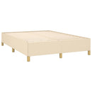sengeramme uden madras 140x190 cm stof cremefarvet