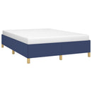 sengeramme uden madras 140x190 cm stof blå