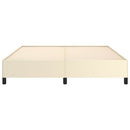 sengeramme uden madras 160x200 cm kunstlæder cremefarvet