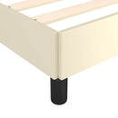 sengeramme uden madras 160x200 cm kunstlæder cremefarvet